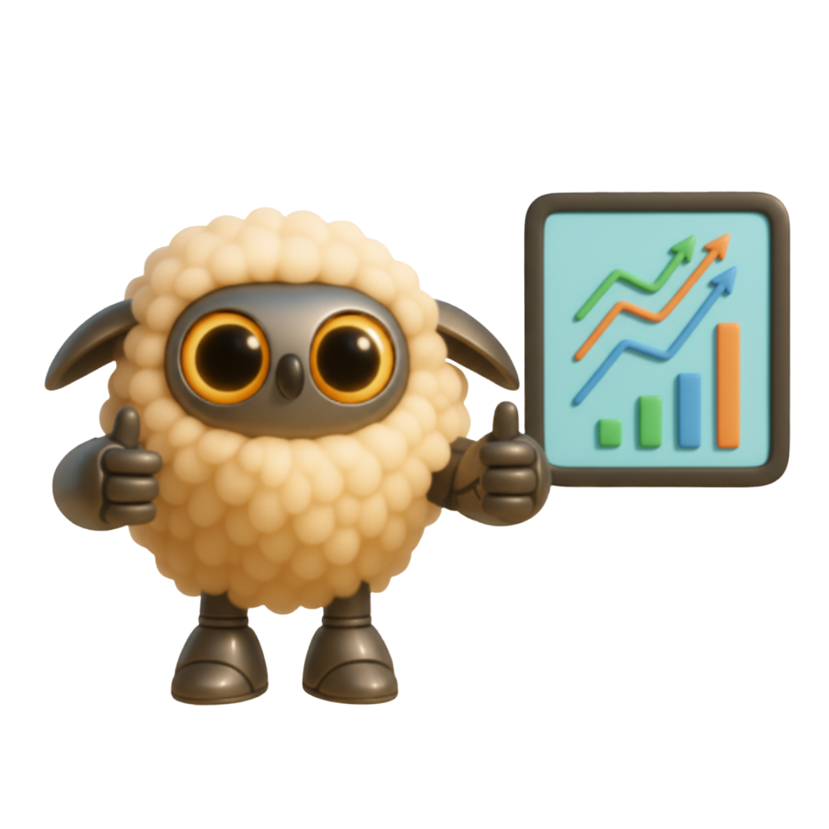 Herbot presenting analytics and growth charts